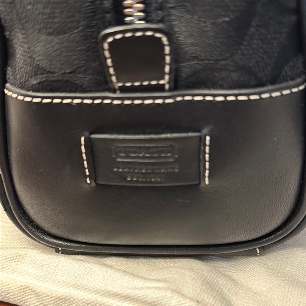 Coach Black Satchel with Signature Monogram w/Hang Tag - Picture 11 of 12